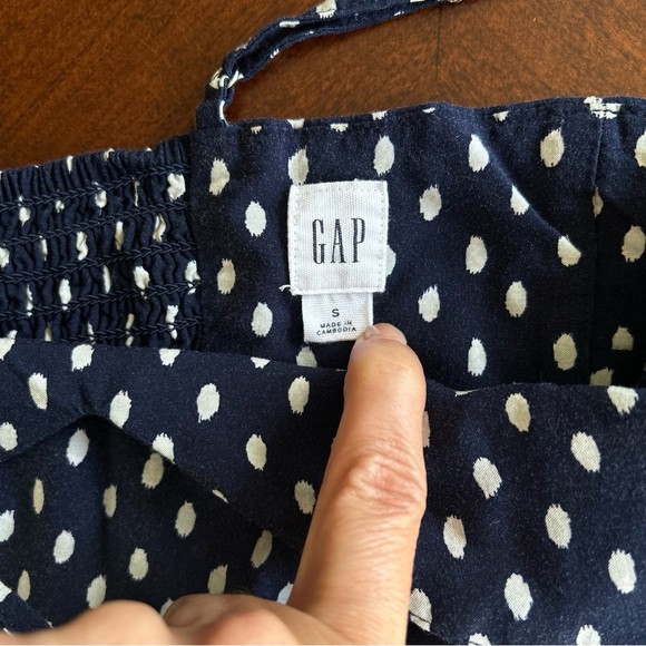 Gap | Navy Polka Dot Fit and Flare Mini Dress - Picture 11 of 13